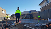 Concrete Slab is getting Poured.